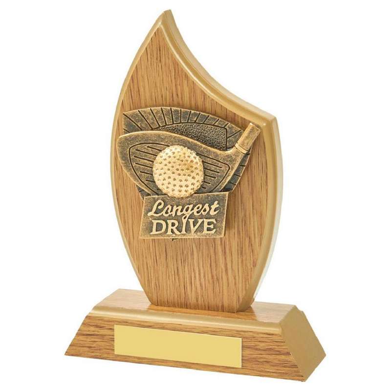Wood Stand with Longest Drive Resin Trim - Light Oak