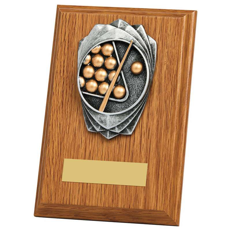 "Rose" Light Oak Plaque - Snooker/Pool - Light Oak