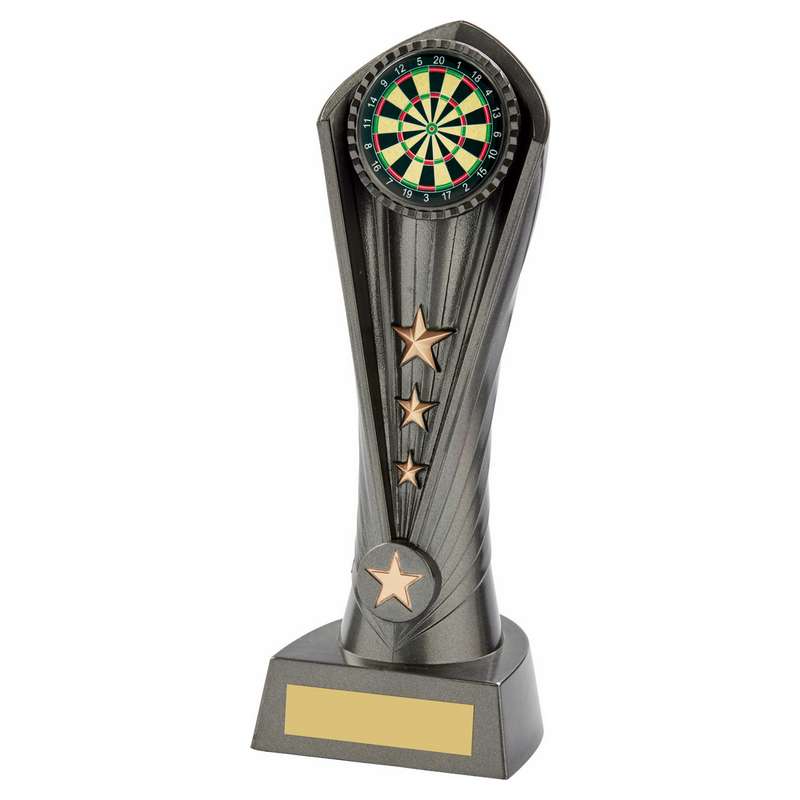 Gun Metal Silver "Cobra" Dartboard Award - Ant Silver