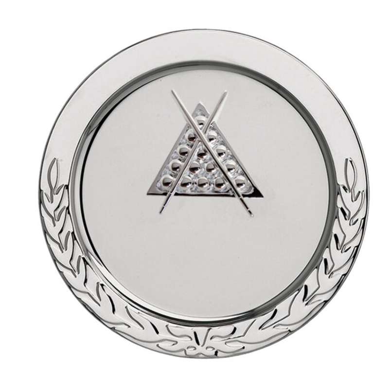 SILVER LAUREL SALVER WITH POOL / SNOOKER ATTACHMENT