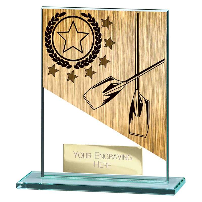 Mustang Rowing Jade Glass Award