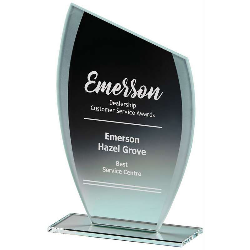 Slope Top Jade Glass Award – Clear