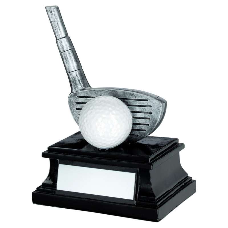 PEW/WHITE/BLACK GOLF CLUB AND BALL WITH PLATE DRIVER – 6in