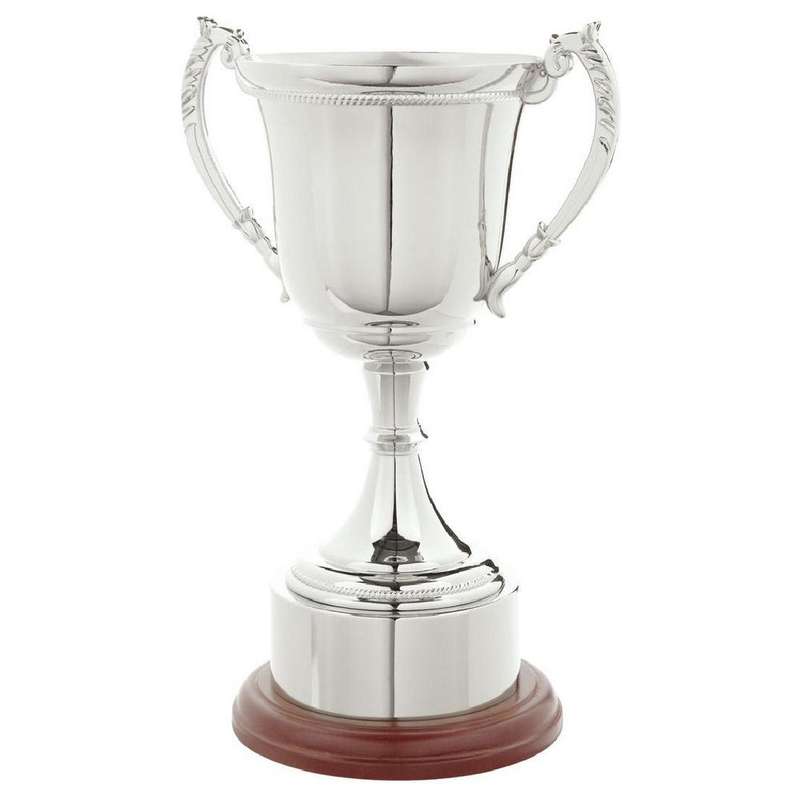 Nickel Plated Cup with Plinth Band – Silver